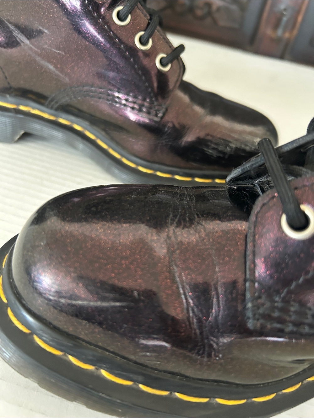 Dr. Martens 1460 Burgundy Patent
Leather Boots EUC - Picture 10 of 17